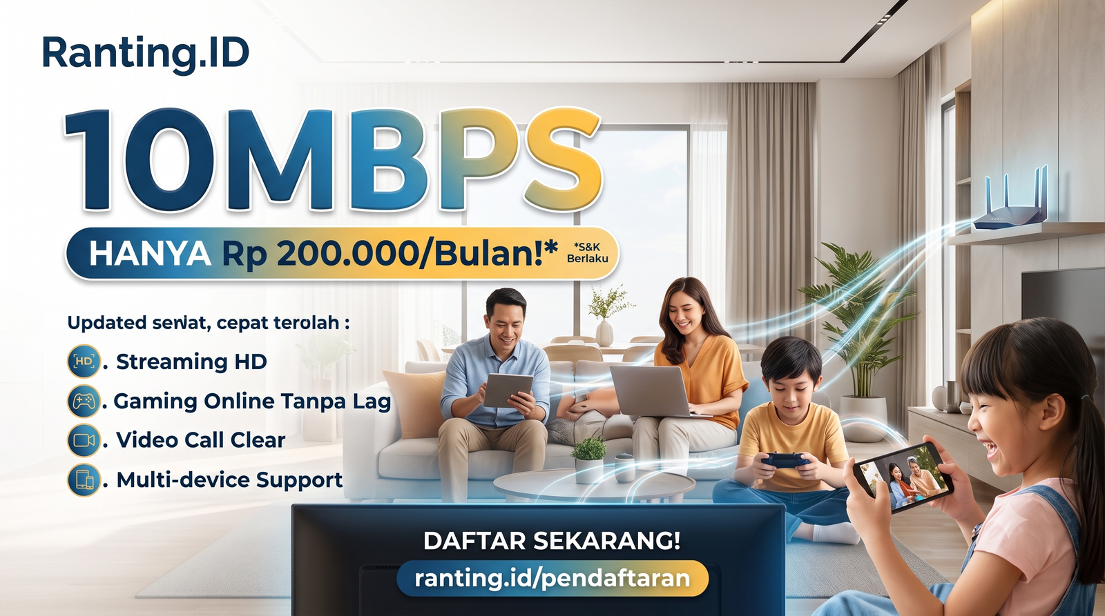 Paket Pentium 10Mbps Rp195000